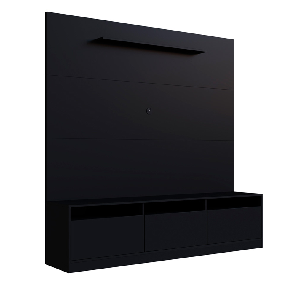 Estante para Home Theater e TV até 65 Polegadas Merlin 3 PT Preta