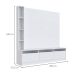Estante para Home Theater e TV até 65 Polegadas Merlin com Nichos 3 PT Branca