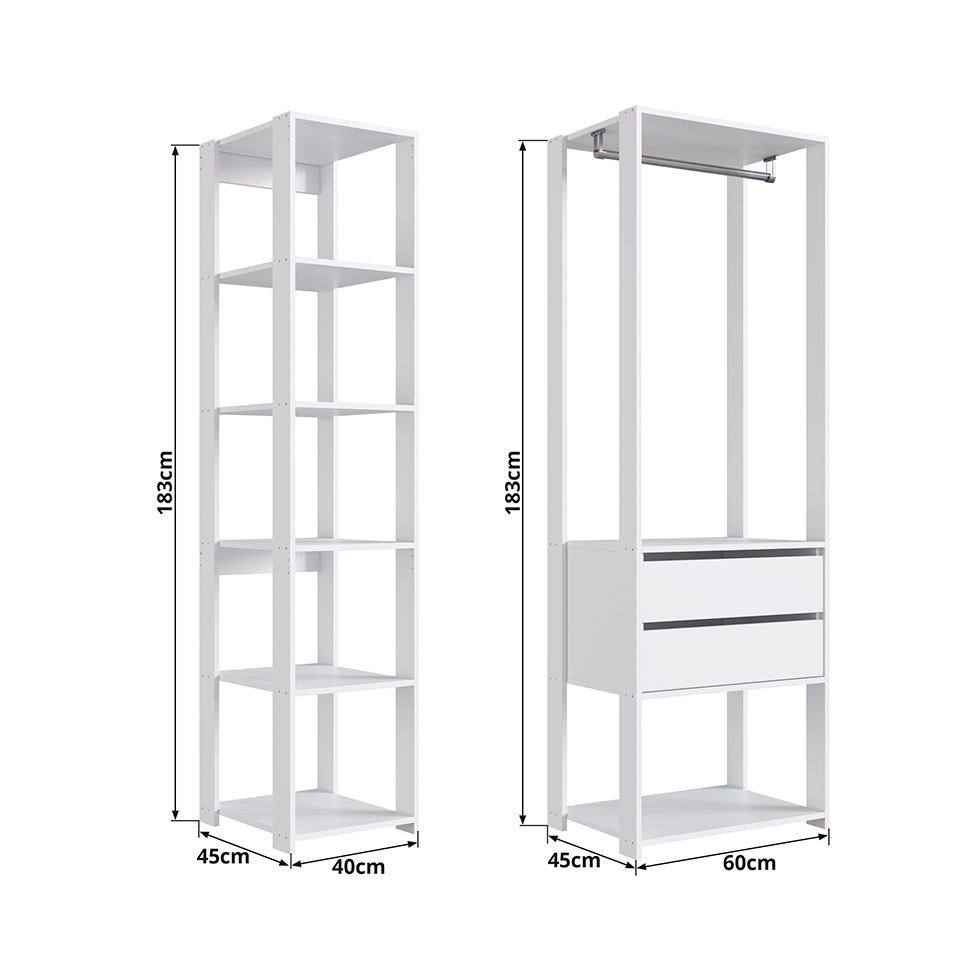 Guarda-Roupa Closet Belga 2 GV Branco