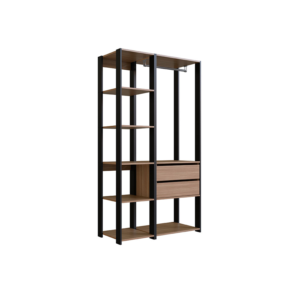 Guarda-Roupa Closet Belga 2 GV Montana e Preto