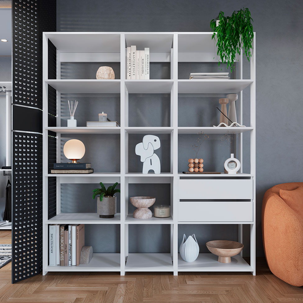 Guarda-Roupa Closet Belga 2 Gavetas Branco