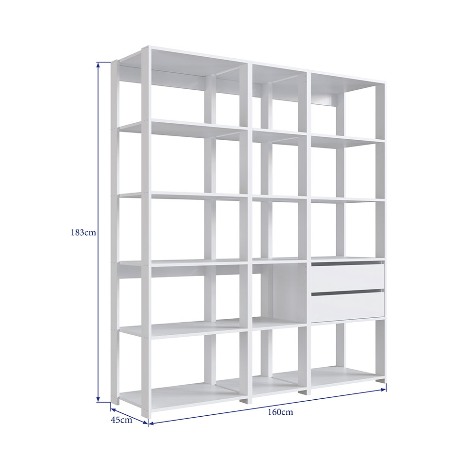 Guarda-Roupa Closet Belga 2 Gavetas Branco