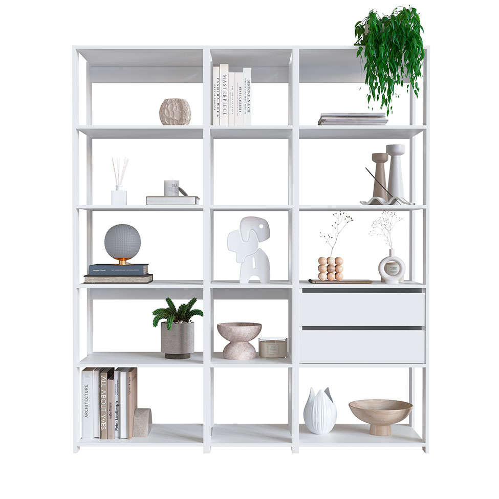 Guarda-Roupa Closet Belga 2 Gavetas Branco