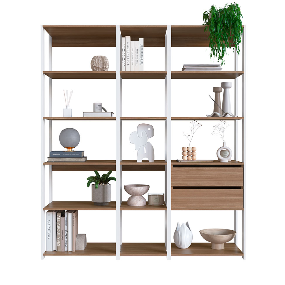 Guarda-Roupa Closet Belga 2 Gavetas Branco e Montana