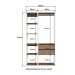 Guarda-Roupa Closet Belga 2 Gavetas Montana e Branco