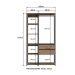 Guarda-Roupa Closet Belga 2 Gavetas Montana e Preto