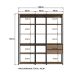 Guarda-Roupa Closet Belga 2 Gavetas Preto e Montana