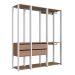 Guarda-Roupa Closet Belga 4 Gavetas Branco e Montana
