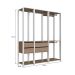 Guarda-Roupa Closet Belga 4 Gavetas Branco e Montana