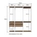 Guarda-Roupa Closet Belga 4 Gavetas Branco e Montana