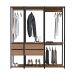 Guarda-Roupa Closet Belga 4 Gavetas Preto e Montana