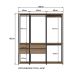 Guarda-Roupa Closet Belga 4 Gavetas Preto e Montana