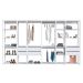 Guarda-Roupa Closet Belga 6 Gavetas Branco