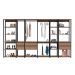 Guarda-Roupa Closet Belga 6 Gavetas Preto e Montana