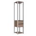 Guarda-Roupa Closet Merlin com Cabideiro 2 Gavetas Branco e Montana 183x40 cm