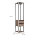 Guarda-Roupa Closet Merlin com Cabideiro 2 Gavetas Branco e Montana 183x40 cm