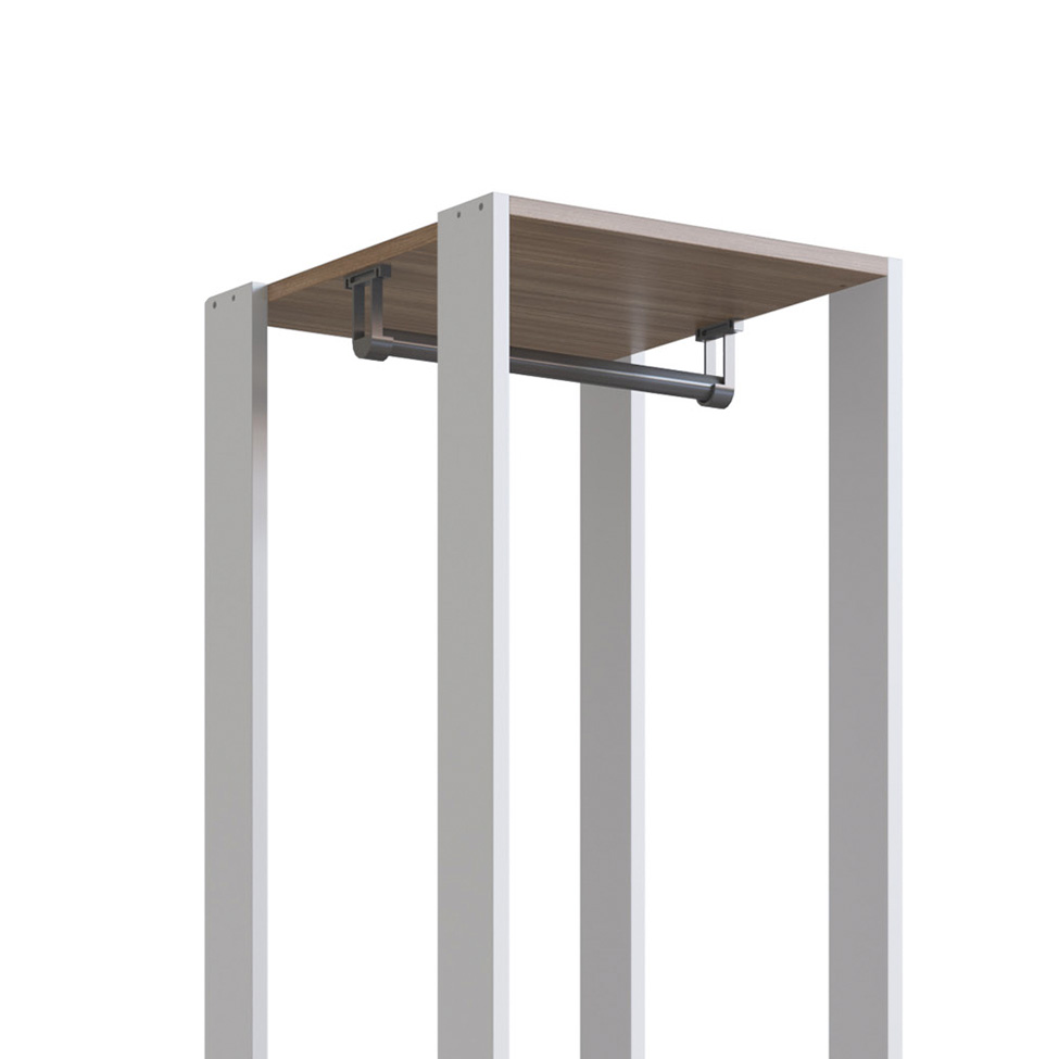 Guarda-Roupa Closet Merlin com Cabideiro 2 Gavetas Branco e Montana 183x40 cm