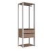 Guarda-Roupa Closet Merlin com Cabideiro 2 Gavetas Branco e Montana 183x60 cm