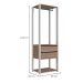 Guarda-Roupa Closet Merlin com Cabideiro 2 Gavetas Branco e Montana 183x60 cm