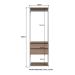 Guarda-Roupa Closet Merlin com Cabideiro 2 Gavetas Branco e Montana 183x60 cm