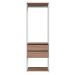 Guarda-Roupa Closet Merlin com Cabideiro 2 Gavetas Branco e Montana 183x60 cm