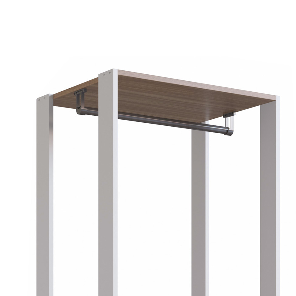 Guarda-Roupa Closet Merlin com Cabideiro 2 Gavetas Branco e Montana 183x60 cm