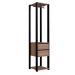 Guarda-Roupa Closet Merlin com Cabideiro 2 Gavetas Preto e Montana 183x40 cm