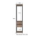 Guarda-Roupa Closet Merlin com Cabideiro 2 Gavetas Preto e Montana 183x40 cm