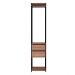 Guarda-Roupa Closet Merlin com Cabideiro 2 Gavetas Preto e Montana 183x40 cm
