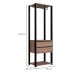 Guarda-Roupa Closet Merlin com Cabideiro 2 Gavetas Preto e Montana 183x60 cm
