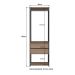 Guarda-Roupa Closet Merlin com Cabideiro 2 Gavetas Preto e Montana 183x60 cm