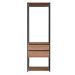 Guarda-Roupa Closet Merlin com Cabideiro 2 Gavetas Preto e Montana 183x60 cm