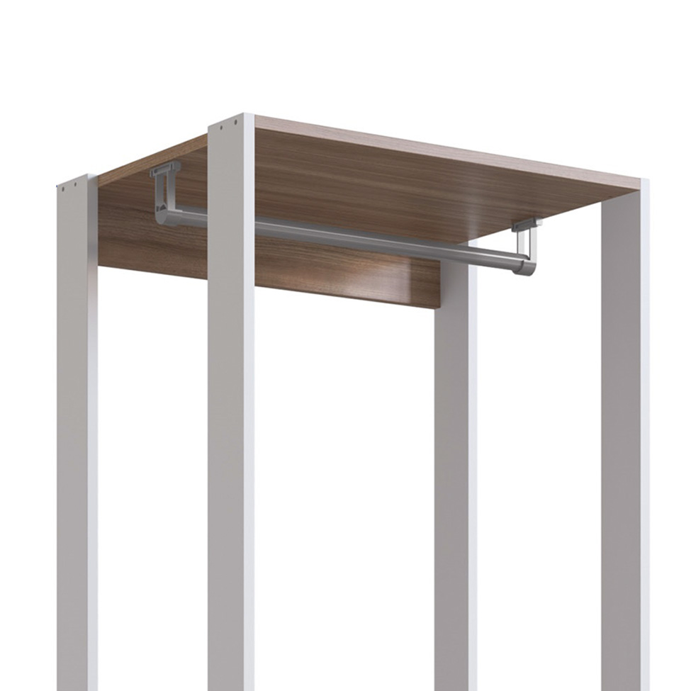 Guarda-Roupa Closet Merlin com Cabideiro Branco e Montana
