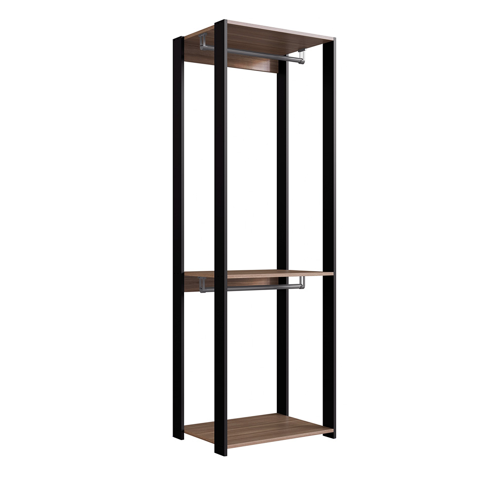 Guarda-Roupa Closet Merlin com Cabideiro Preto e Montana