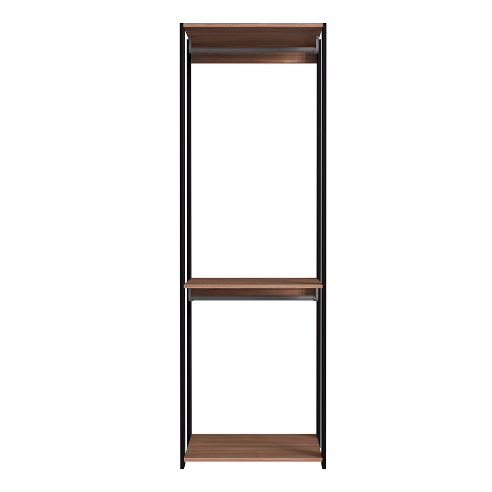 Guarda-Roupa Closet Merlin com Cabideiro Preto e Montana
