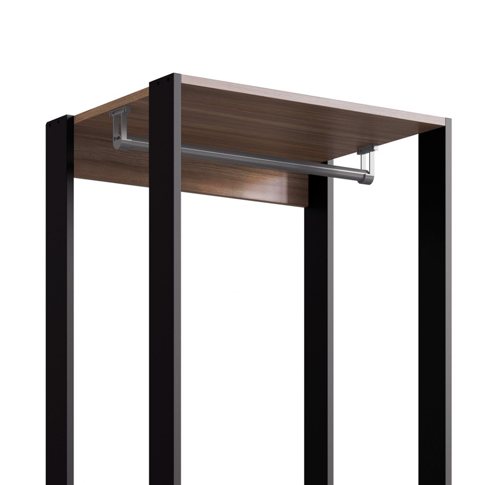 Guarda-Roupa Closet Merlin com Cabideiro Preto e Montana