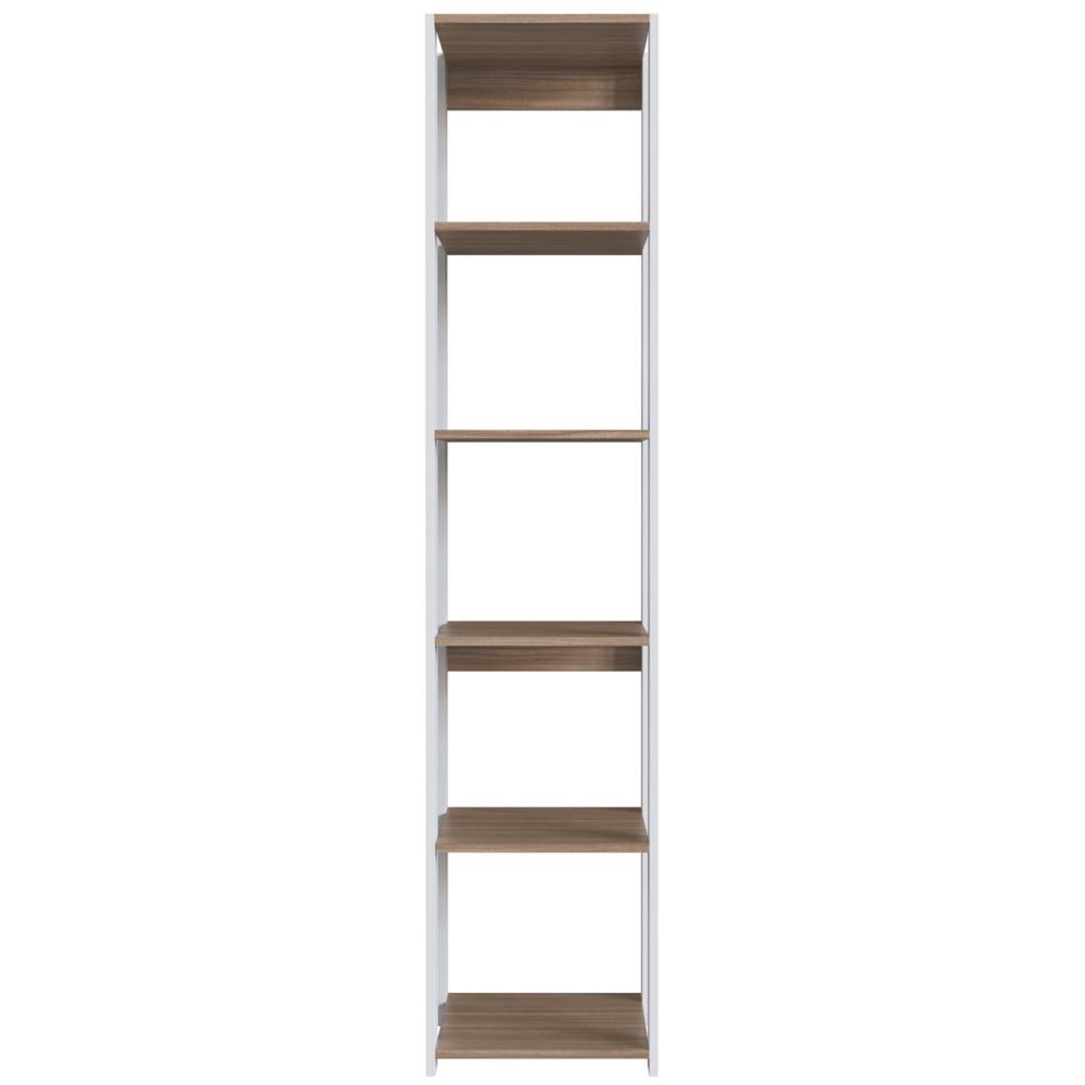 Guarda Roupa Closet Modulado 40x45x183cm com 6 Prateleiras ProDecor em MDP Montana e Branco