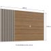 Painel Para Tv Até 65 Polegadas Com Ripado Mel e Fume 180cm Prodecor