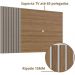 Painel Para Tv Até 65 Polegadas Com Ripado Mel e Fume 180cm Prodecor