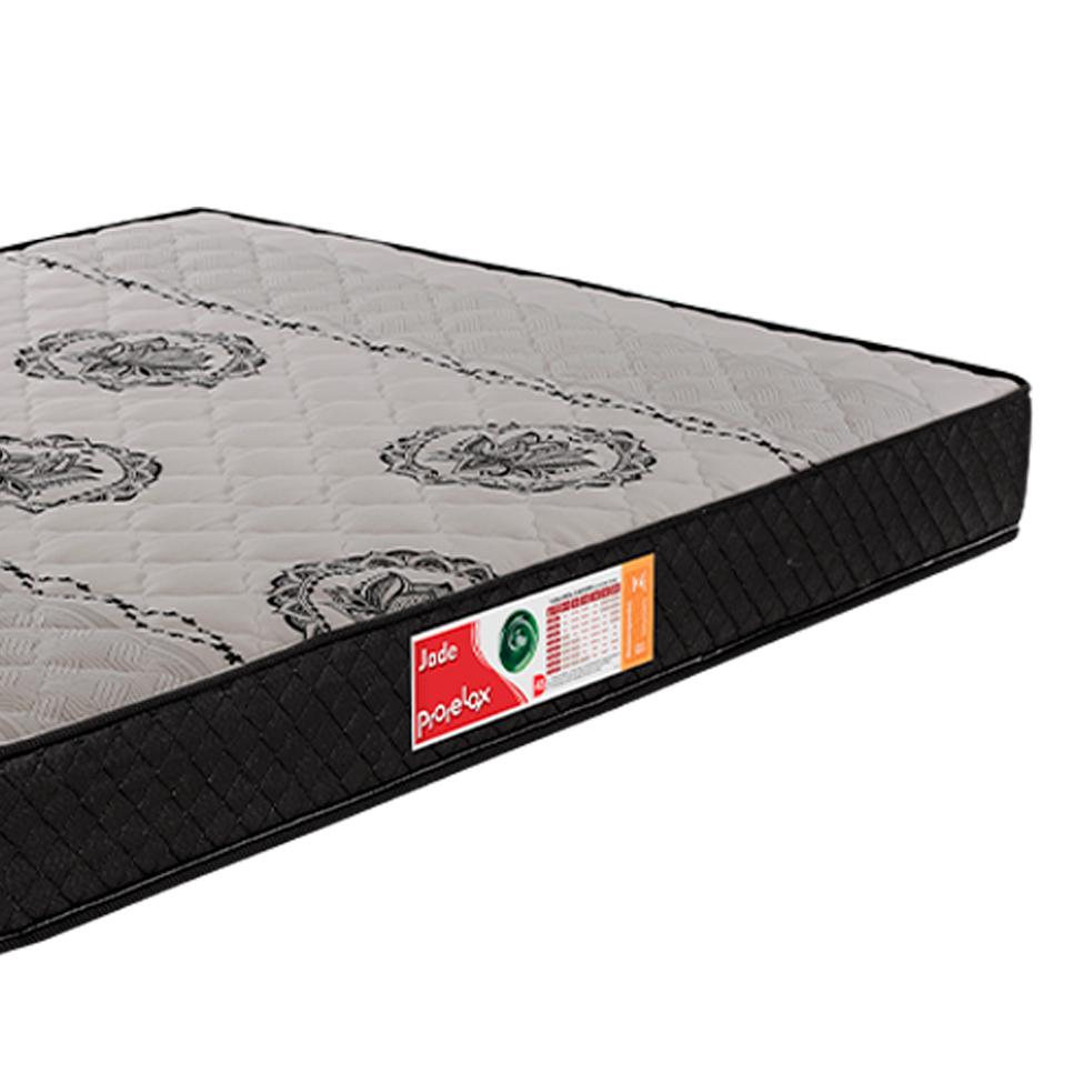 Colchão Casal Jade Espuma D45 (20x138x188) Cinza e Preto