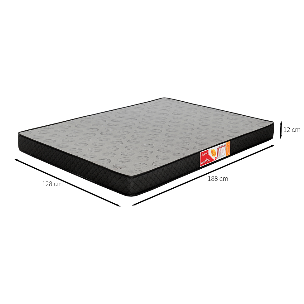 Colchão Casal Topázio (12x128x188) Preto e Branco