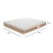 Colchão Casal Tulipa D33 (26x138x188) Branco e Bege