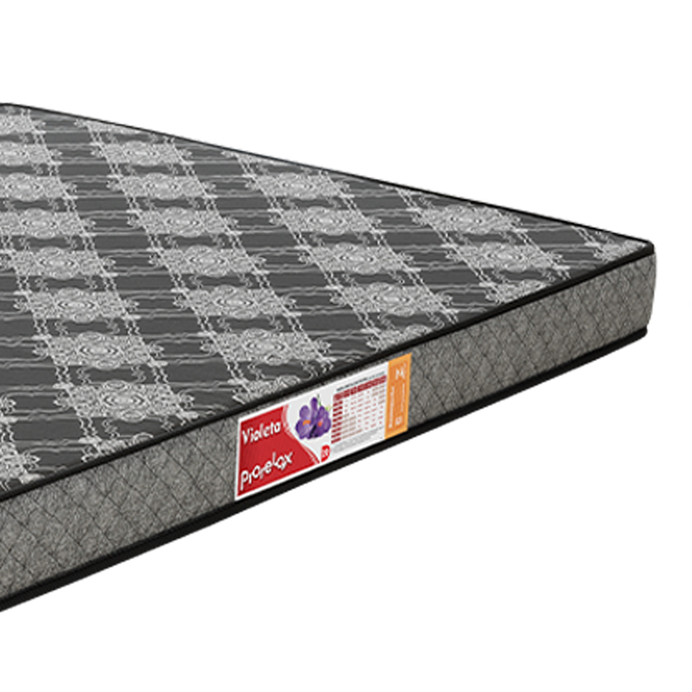 Colchão Casal Violeta Espuma D20 (12x128x188) Preto e Branco