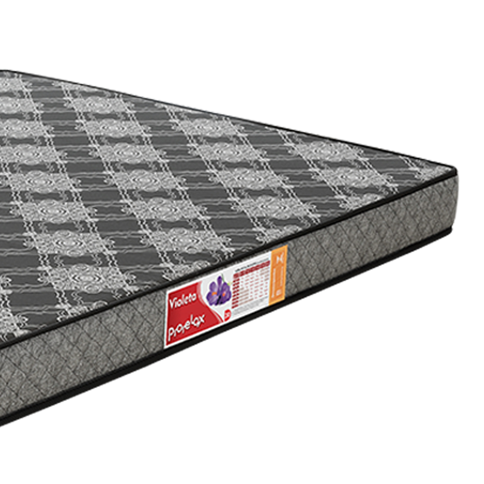 Colchão Casal Violeta Espuma D20 (14x128x188) Preto e Branco