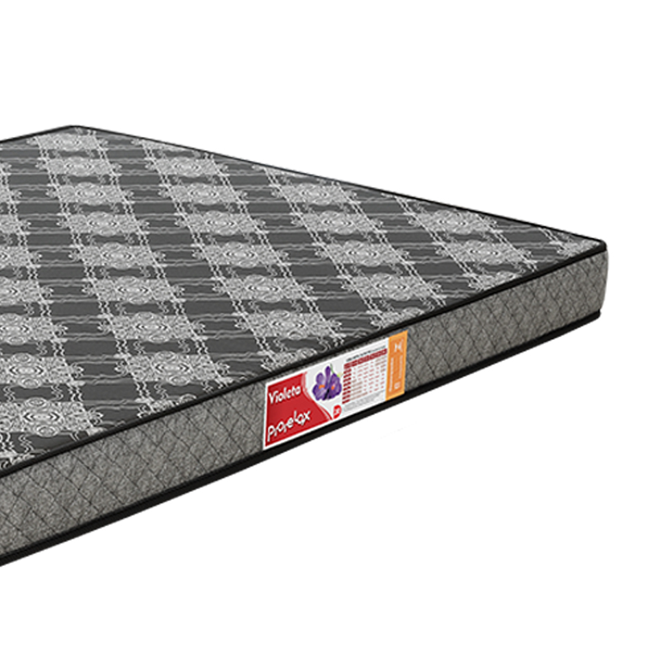 Colchão Casal Violeta Espuma D20 (14x138x188) Preto e Branco