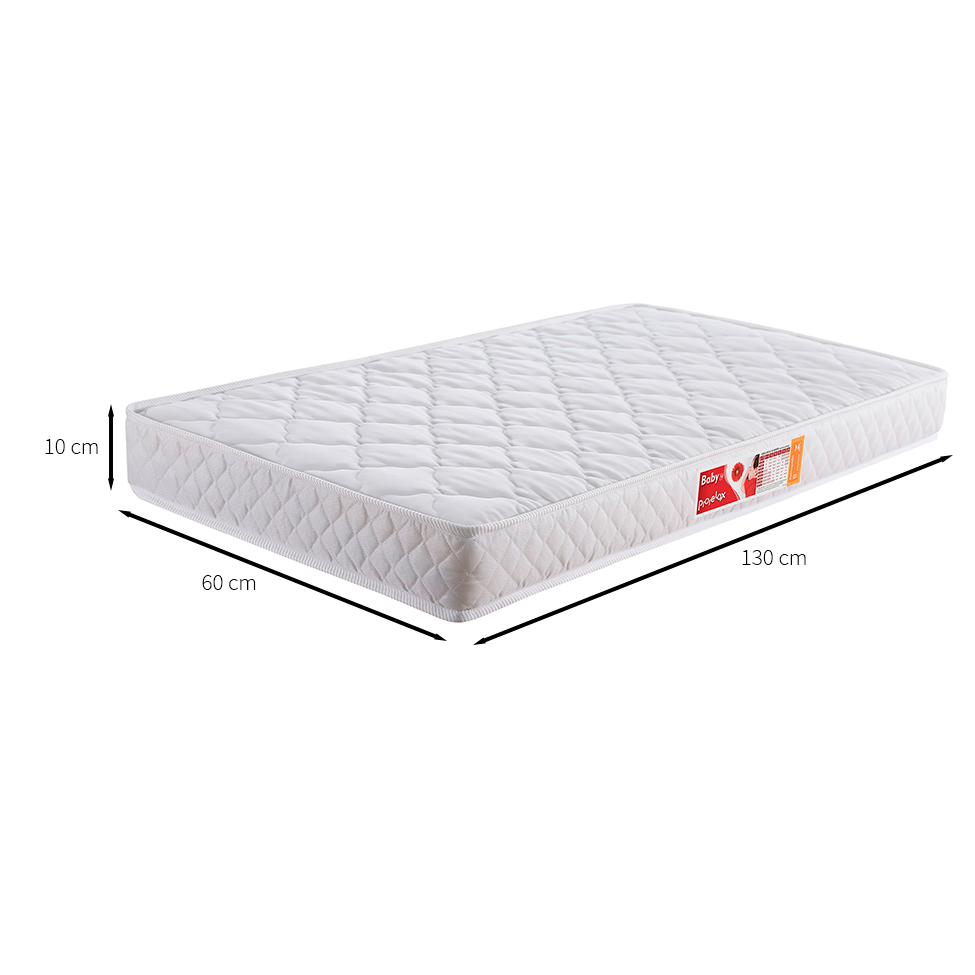Colchão Infantil Baby Bordado D18 (10x60x130) Branco