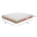 Colchão King Tulipa D33 (26x203x193) Branco e Bege