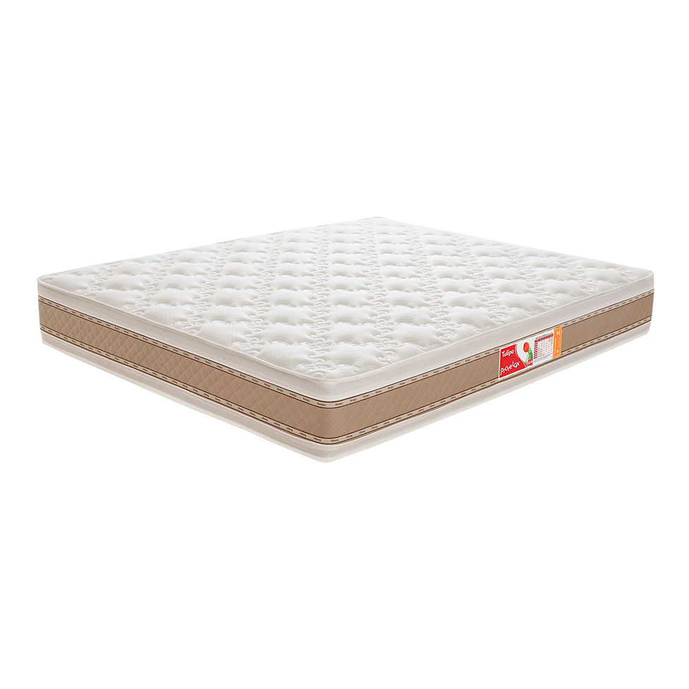 Colchão Queen Tulipa D33 (26x158x198) Branco e Bege