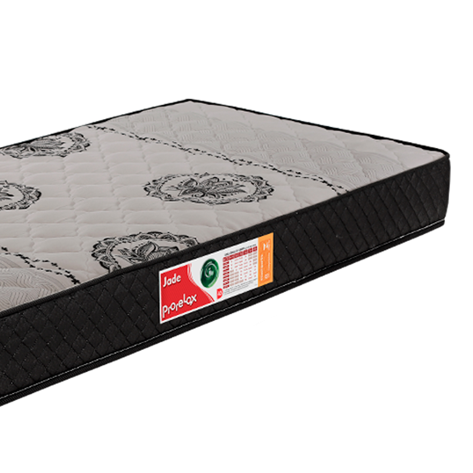 Colchão Solteiro Jade Espuma D45 (18x88x188) Cinza e Preto