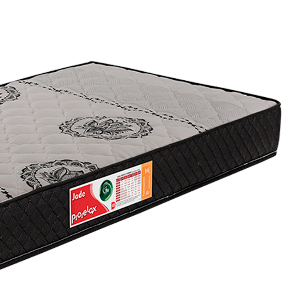 Colchão Solteiro Jade Espuma D45 (20x78x188) Cinza e Preto